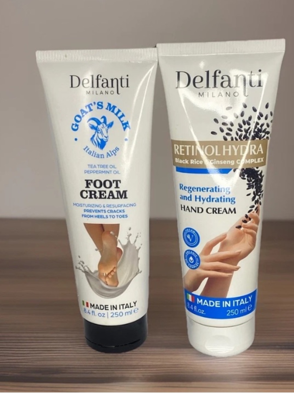 Delfanti Milano Goat’s Milk Italian Alps Moisturizing Hand & Foot Cream 8.4 Oz